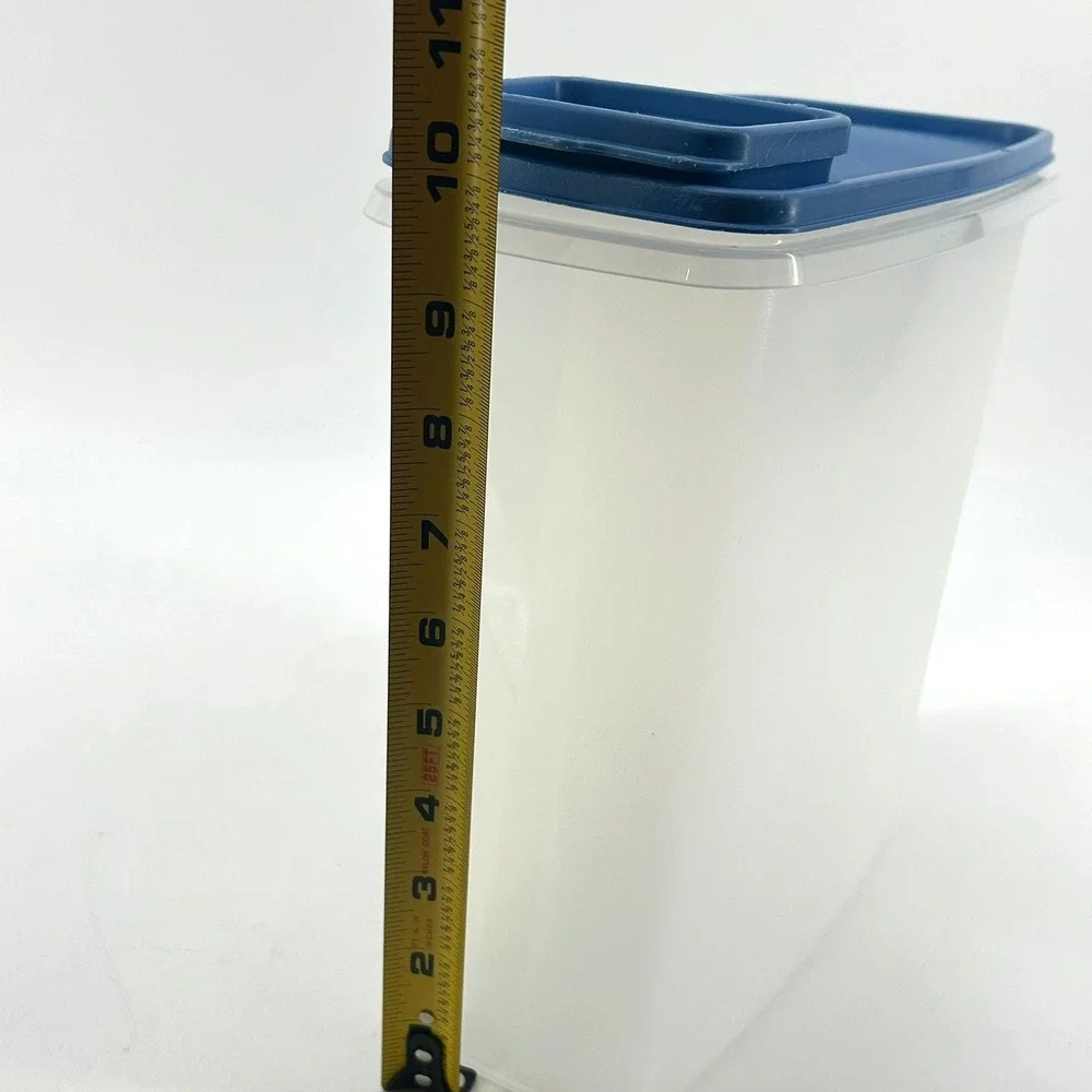Tupperware Modular Mates Cereal Pantry Storer Blue Lid Clear Container 1614-7